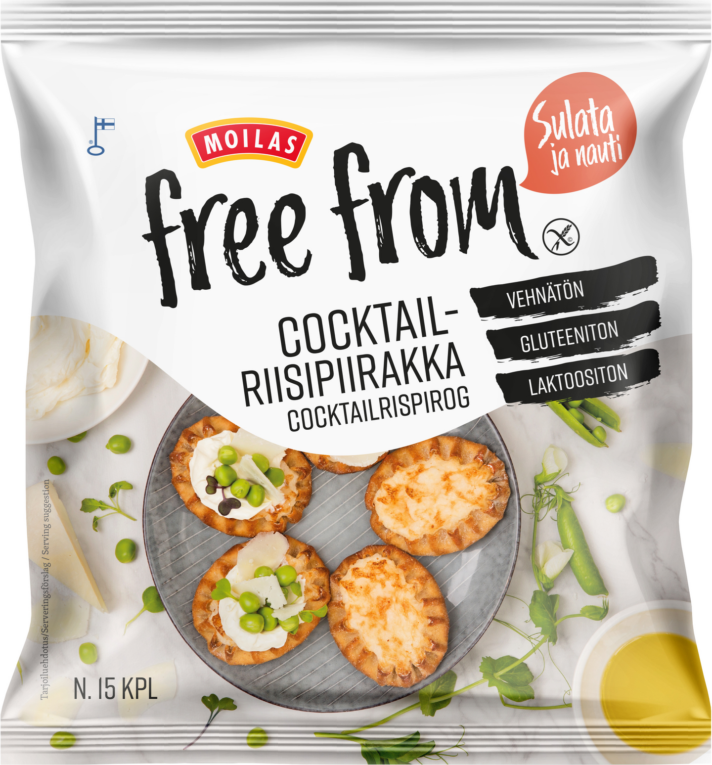 Moilas Free From cocktailriisipiirakka n15kpl/450g kypsäpakaste