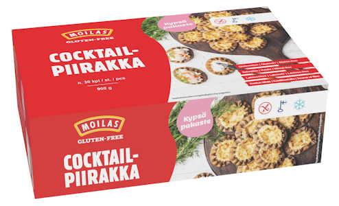 Moilas Gluten-Free Cocktailpiirakka 30kpl/900g kypsä pakaste