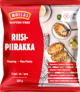 Moilas Gluten-Free riisipiirakka 5kpl 325g kypsä pakaste