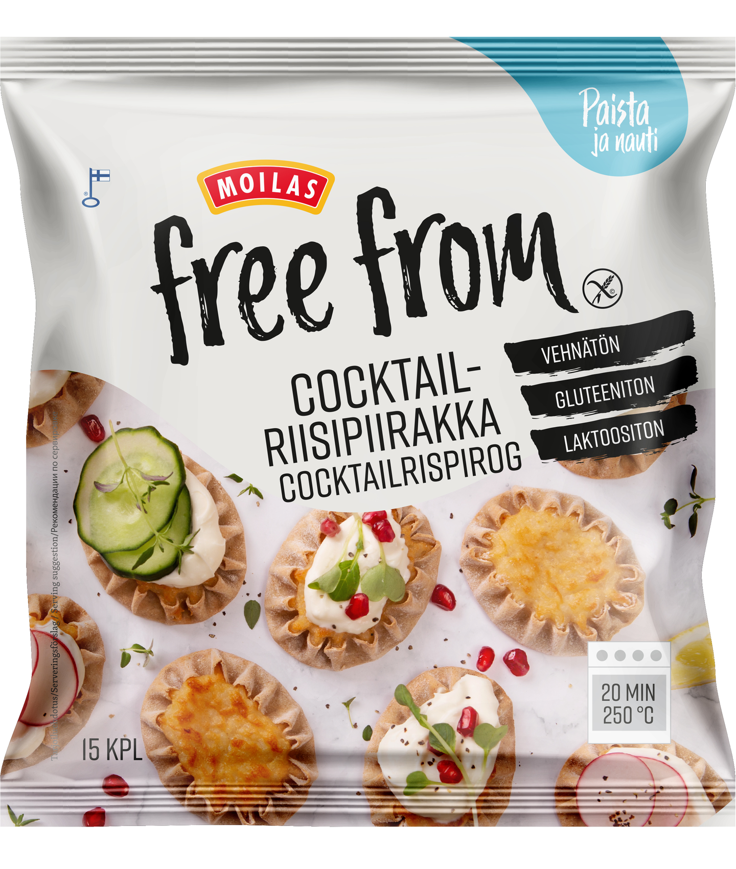 Moilas Free From cocktailriisipiirakka 15kpl/600g pakaste | K-Ruoka  Verkkokauppa