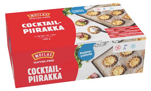 Moilas Gluten-Free cocktailpiirakka 30kpl/1200 g paistovalmis pakaste