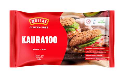 Moilas gluteeniton kaura 100 palaleipä 4kpl/340g pakaste