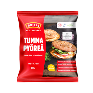 Moilas Gluten-Free tumma pyöreä 3kpl/240g pakaste