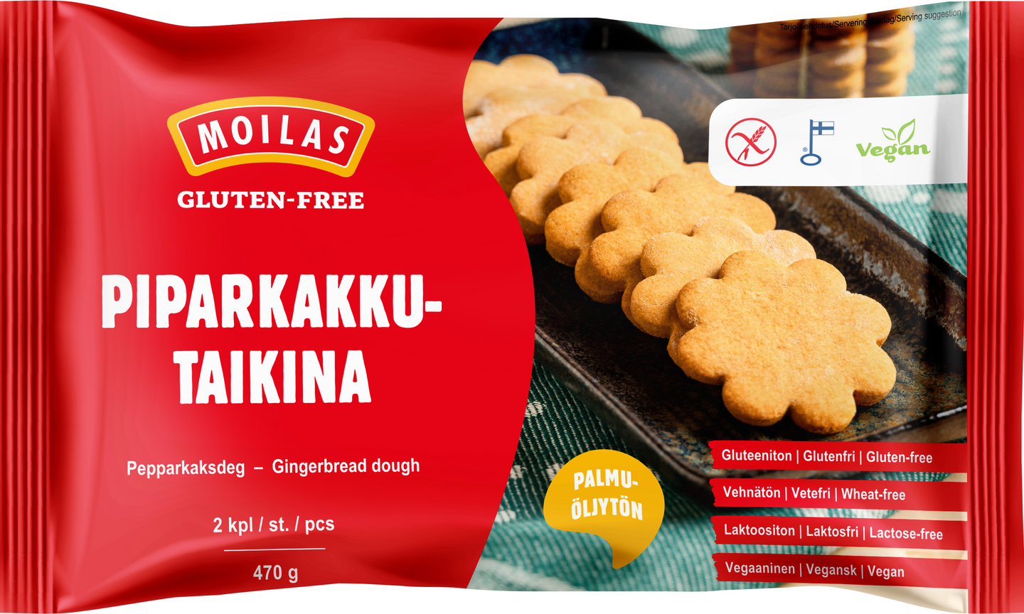 Moilas piparkakkutaikina 470g gluteeniton pakaste