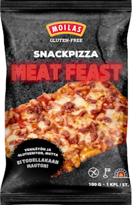 Moilas Gluten-Free Snackpizza Meat Feast 100g esipaistettu pakaste