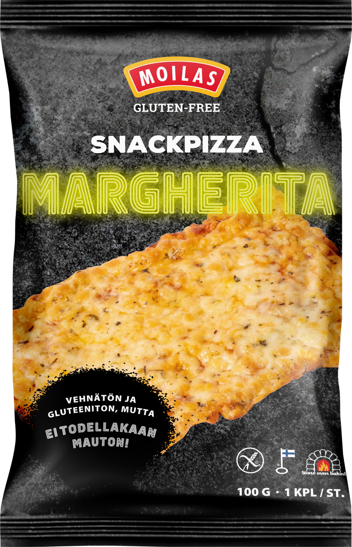 Moilas Gluten-Free Snackpizza Margherita 100g esipaistettu pakaste