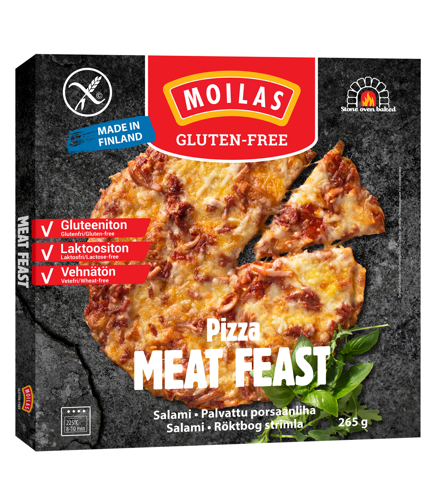 Moilas pizza meat feast 265g gluteeniton pakaste