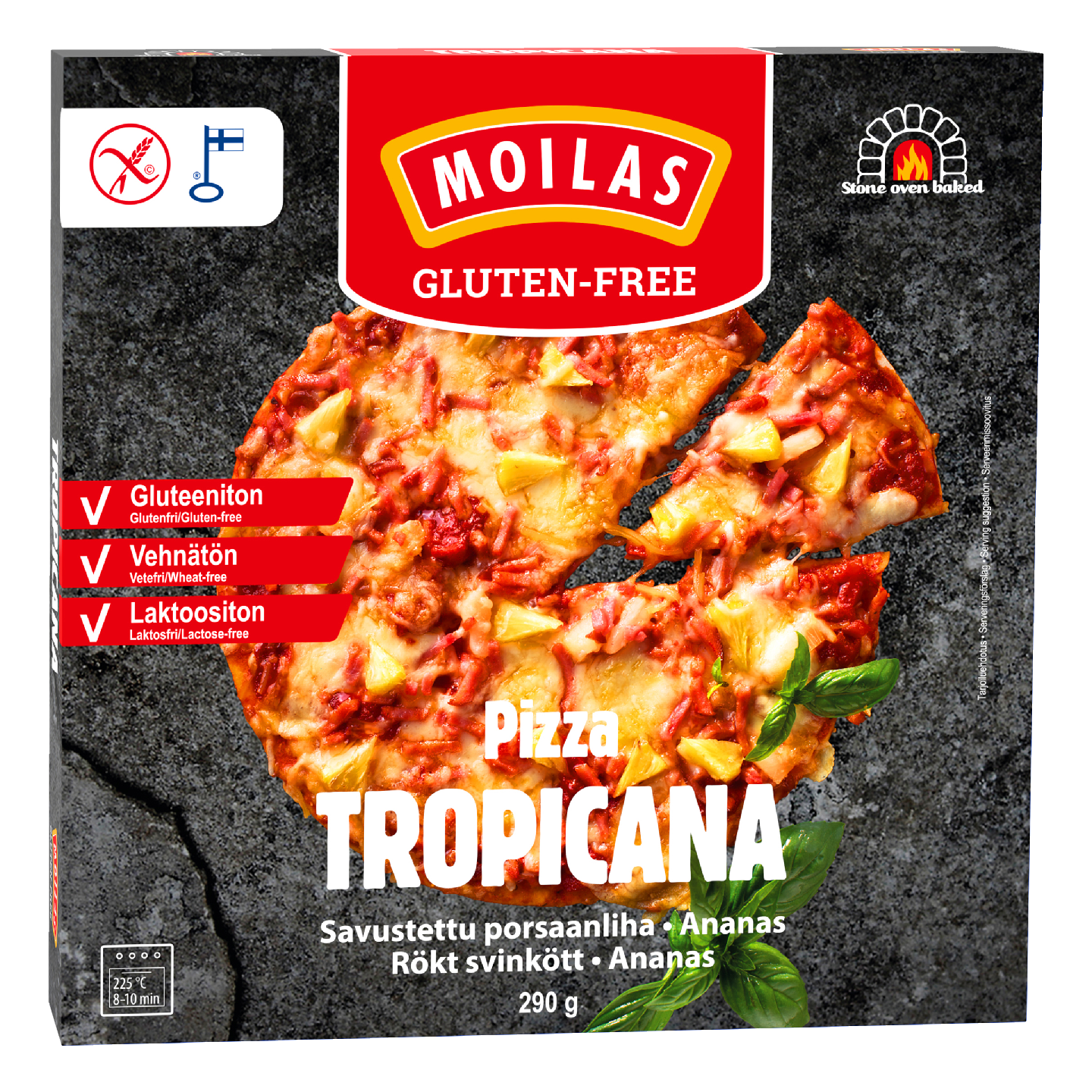 Moilas pizza tropicana 290g gluteeniton pakaste