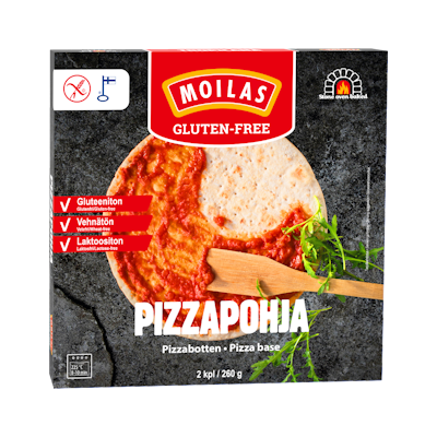 Moilas pizzapohja 2kpl/260g gluteeniton pakaste