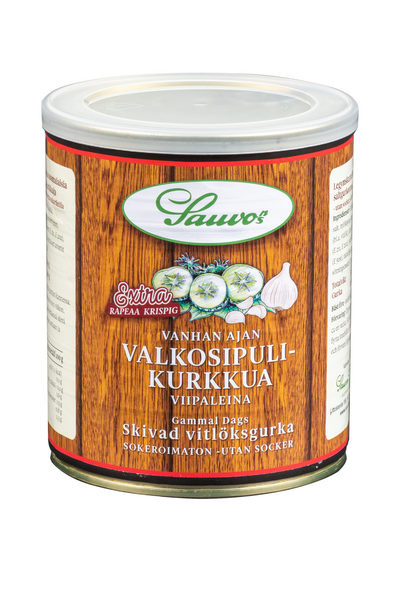 Sauvon Vanhan Ajan Valkosipulikurkkua viipaleina 850g/460 g