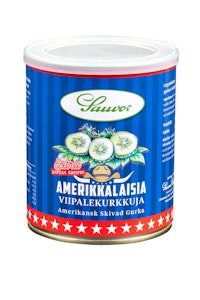 Sauvon Amerikkalaisia Viipalekurkkuja makeassa mausteliemessä 850g/460g