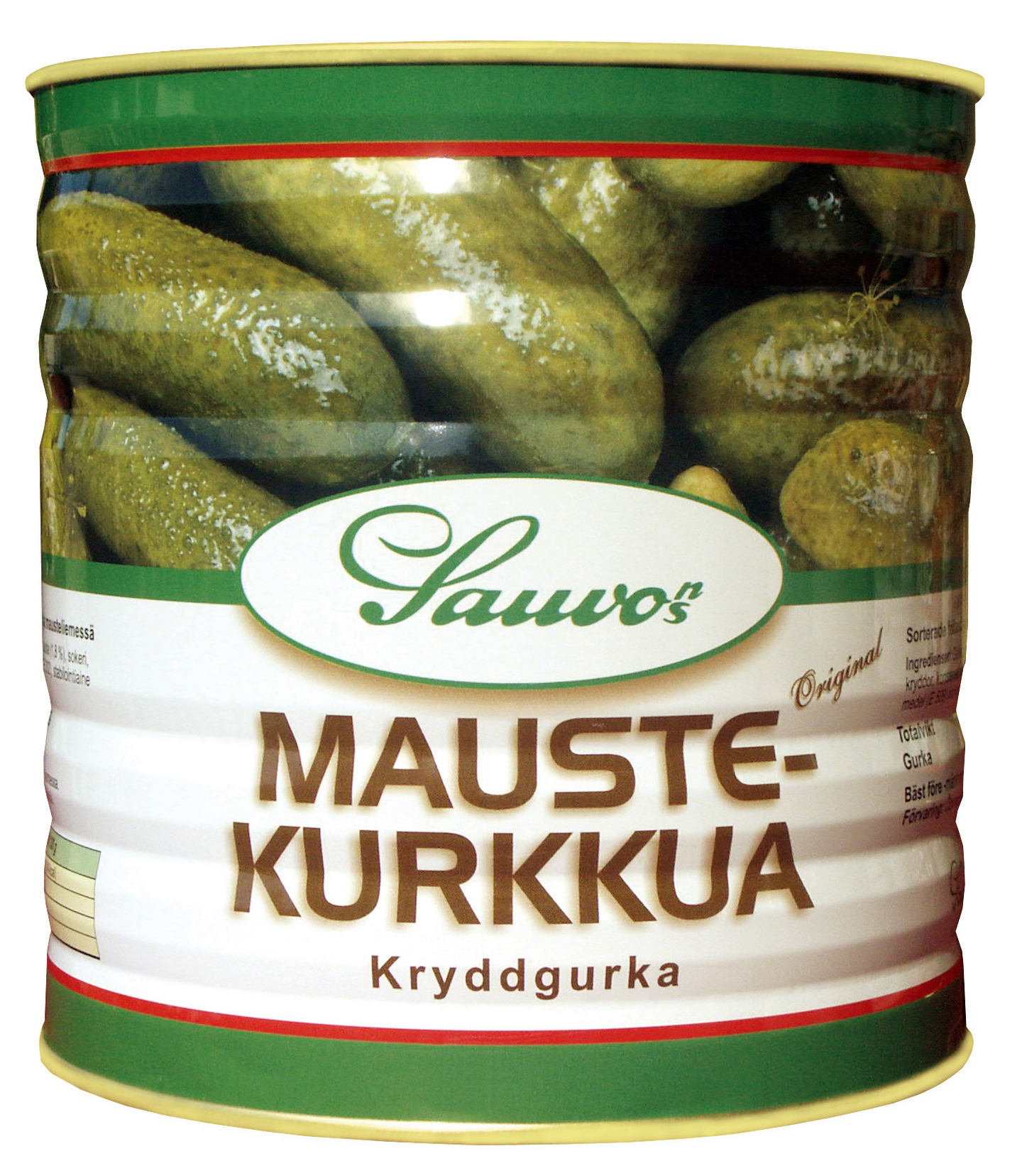 Sauvon Maustekurkkua 2,9kg/1,6kg PUOLILAVA