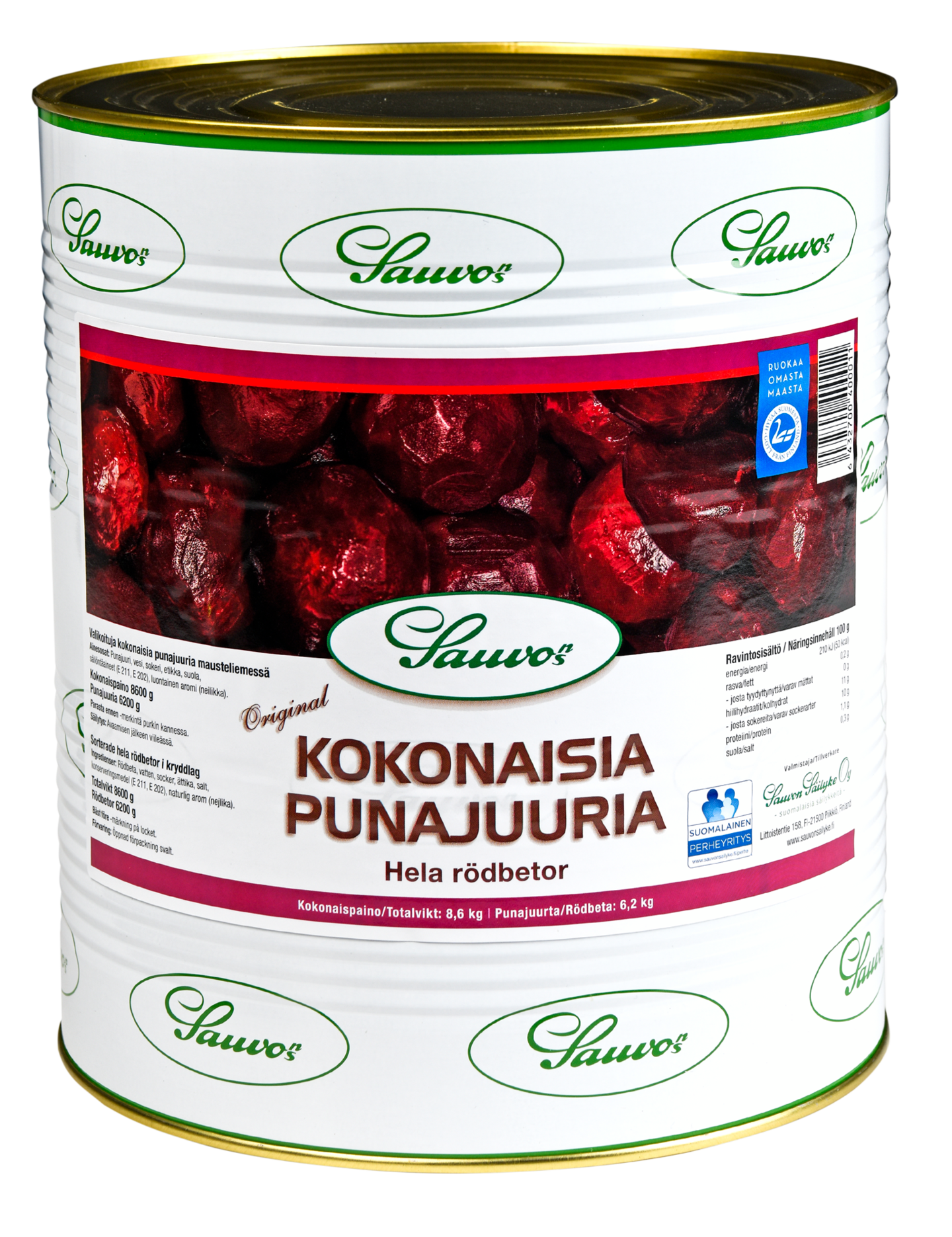 Sauvon kokonaisia punajuuria 8,6/6,2kg