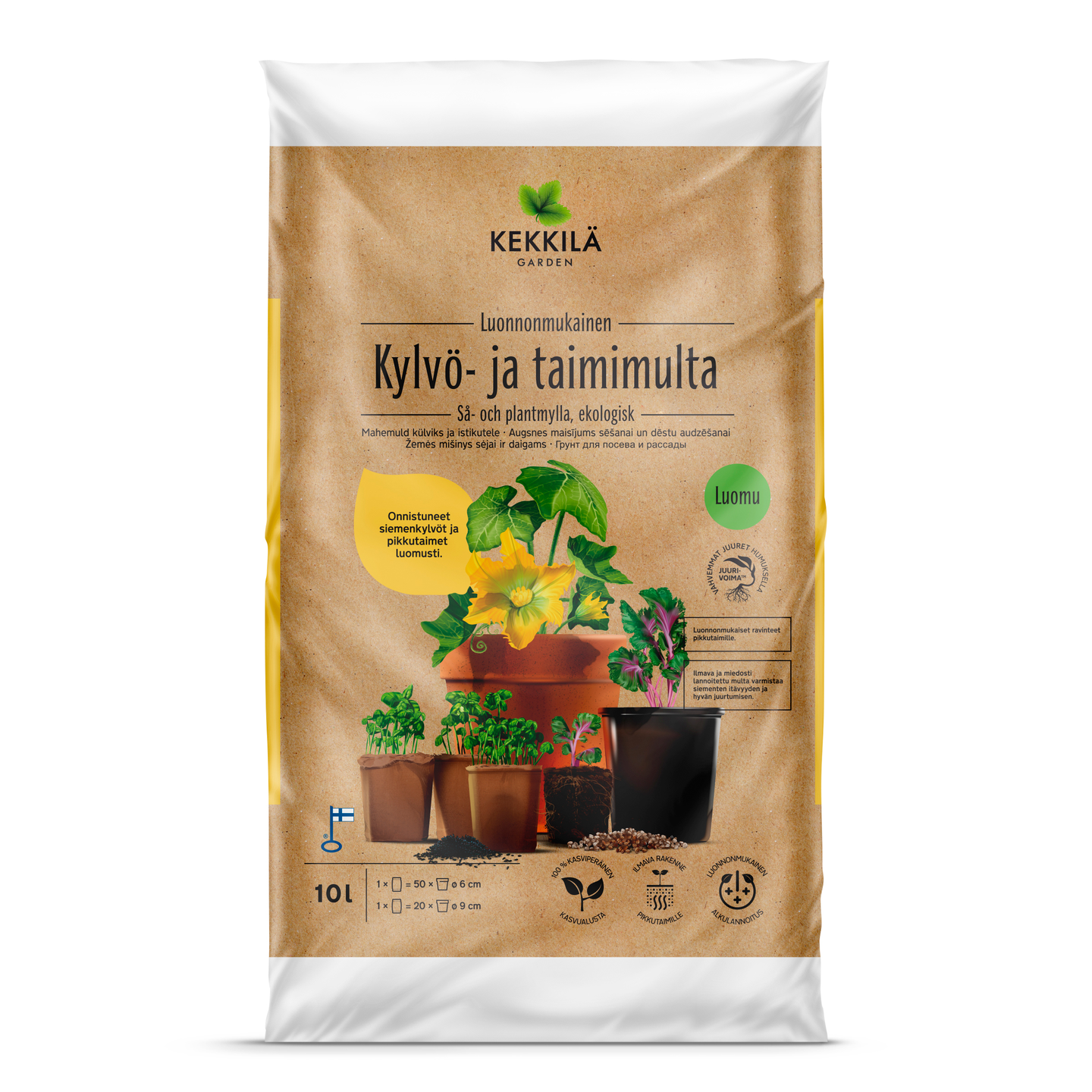 Luonnonmukainen kylvö ja taimimulta 10l