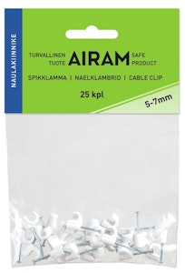 Airam naulakiinnike 5-7mm, 25kpl/pss