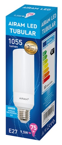 Airam led tubular 9,5W/840 1055lm E27