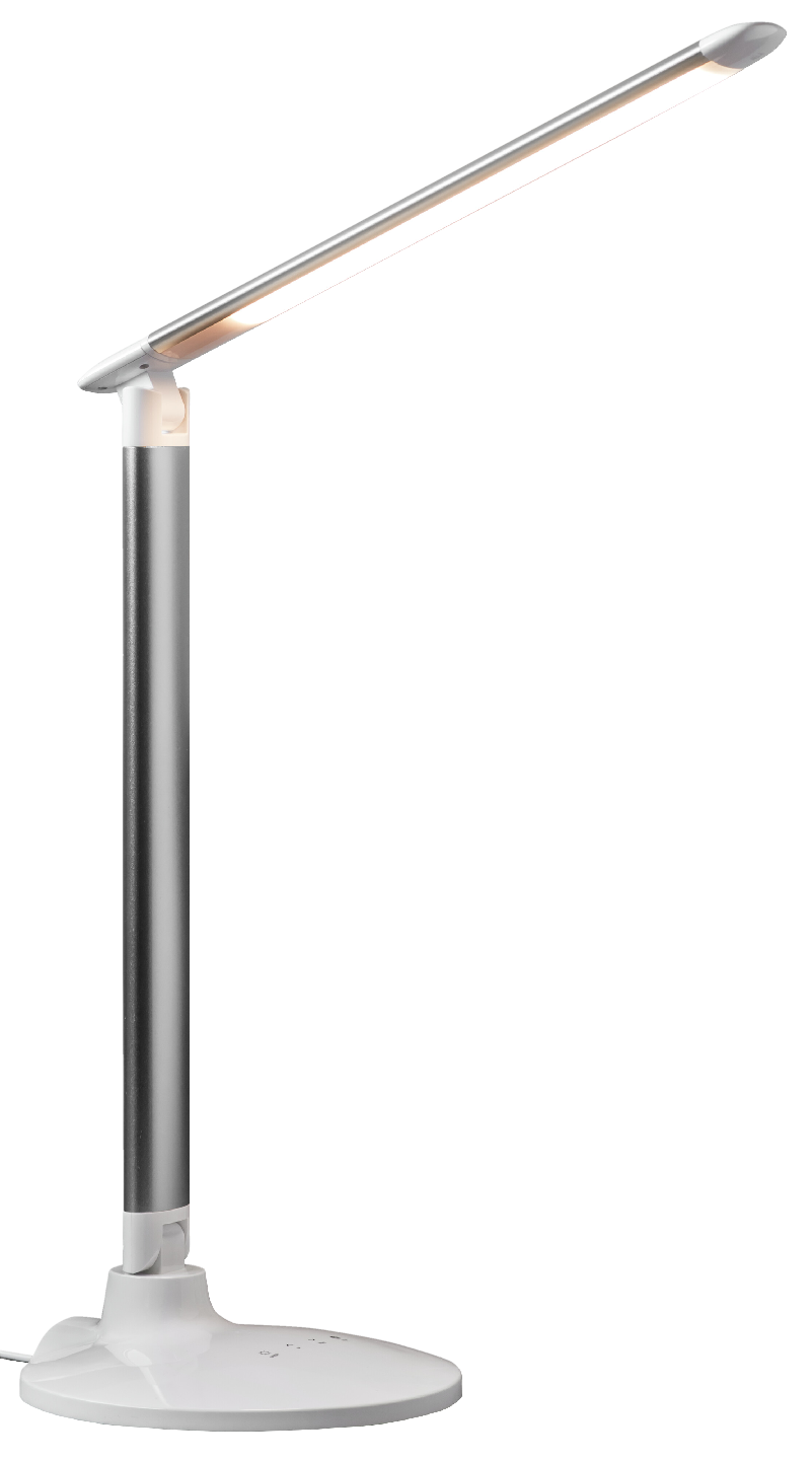 Airam Gina pöytävalaisin USB valk-hopea