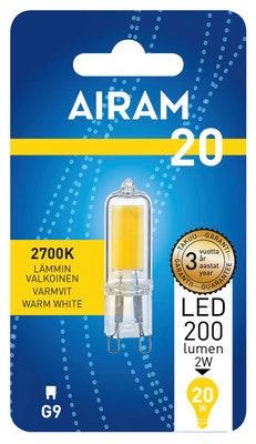 Airam led 2W/827 200lm G9