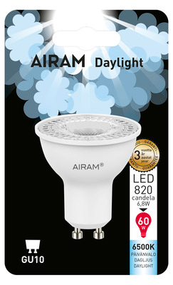 Airam LED daylight GU10 485lm 865
