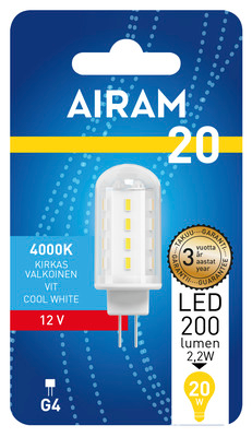 Airam LED polttimo G4 220lm 4000K