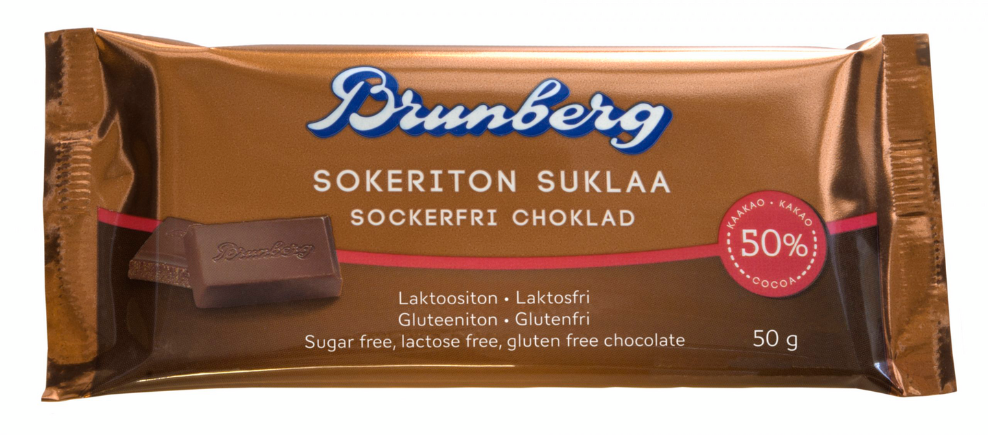 Brunberg suklaalevy 50g sokeriton&lton