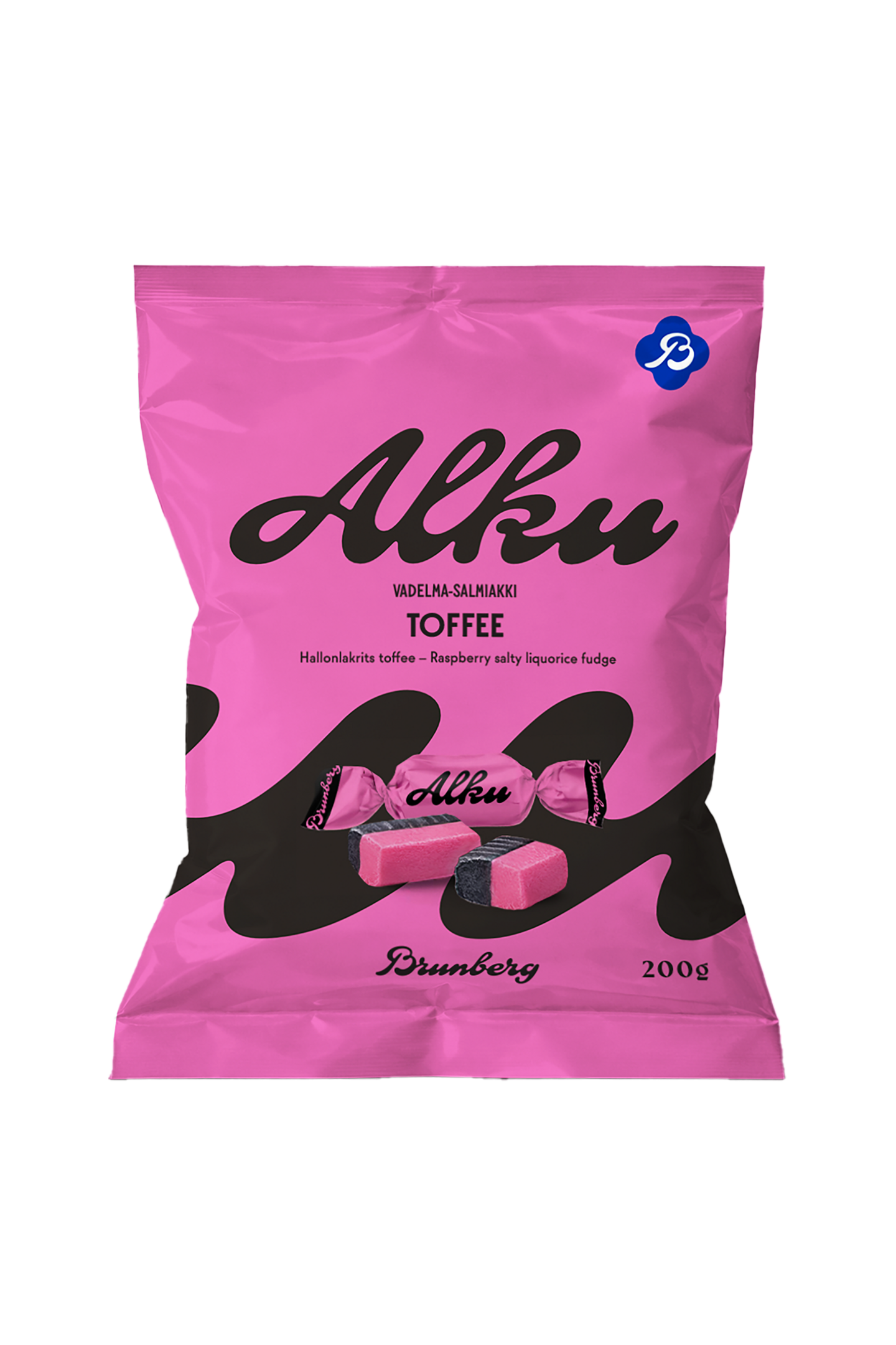 Brunberg Alku Vadelma-Salmiakki toffee 200g