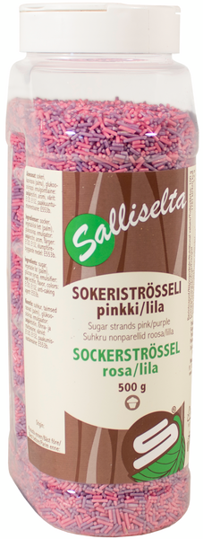 Salliselta Sokeriströsseli pinkki-lila 500g