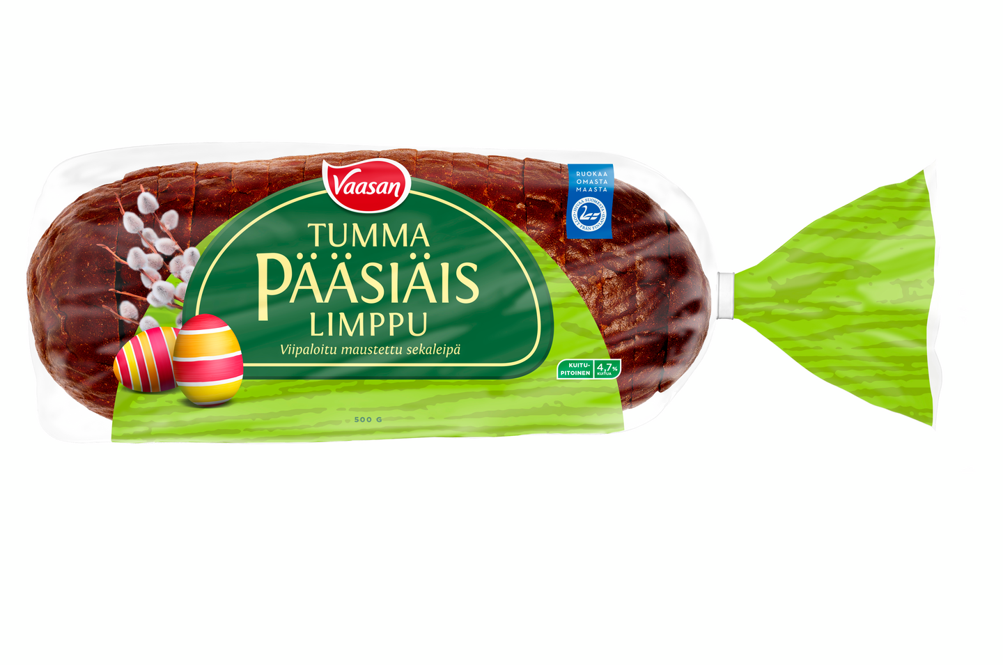 Vaasan Tumma Pääsiäislimppu viipaloitu 500g