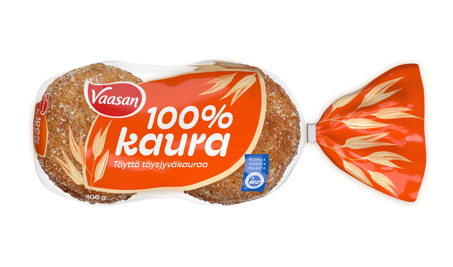 VAASAN 100 % Kaura 400 g kaurapalaleipä | K-Ruoka Verkkokauppa