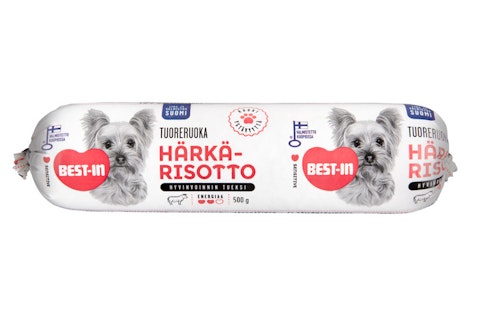 Best-In härkärisotto koiran tuoreruoka 500g riisi-porkkana-herne-persilja