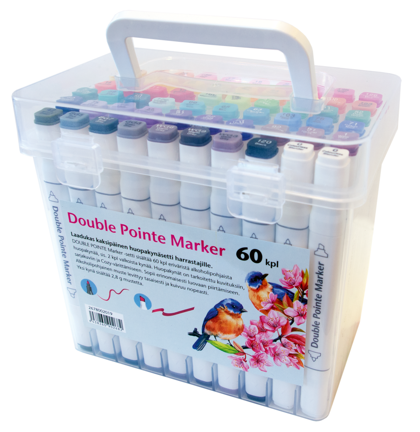 Double Point markers huopakynäsetti 60 kpl