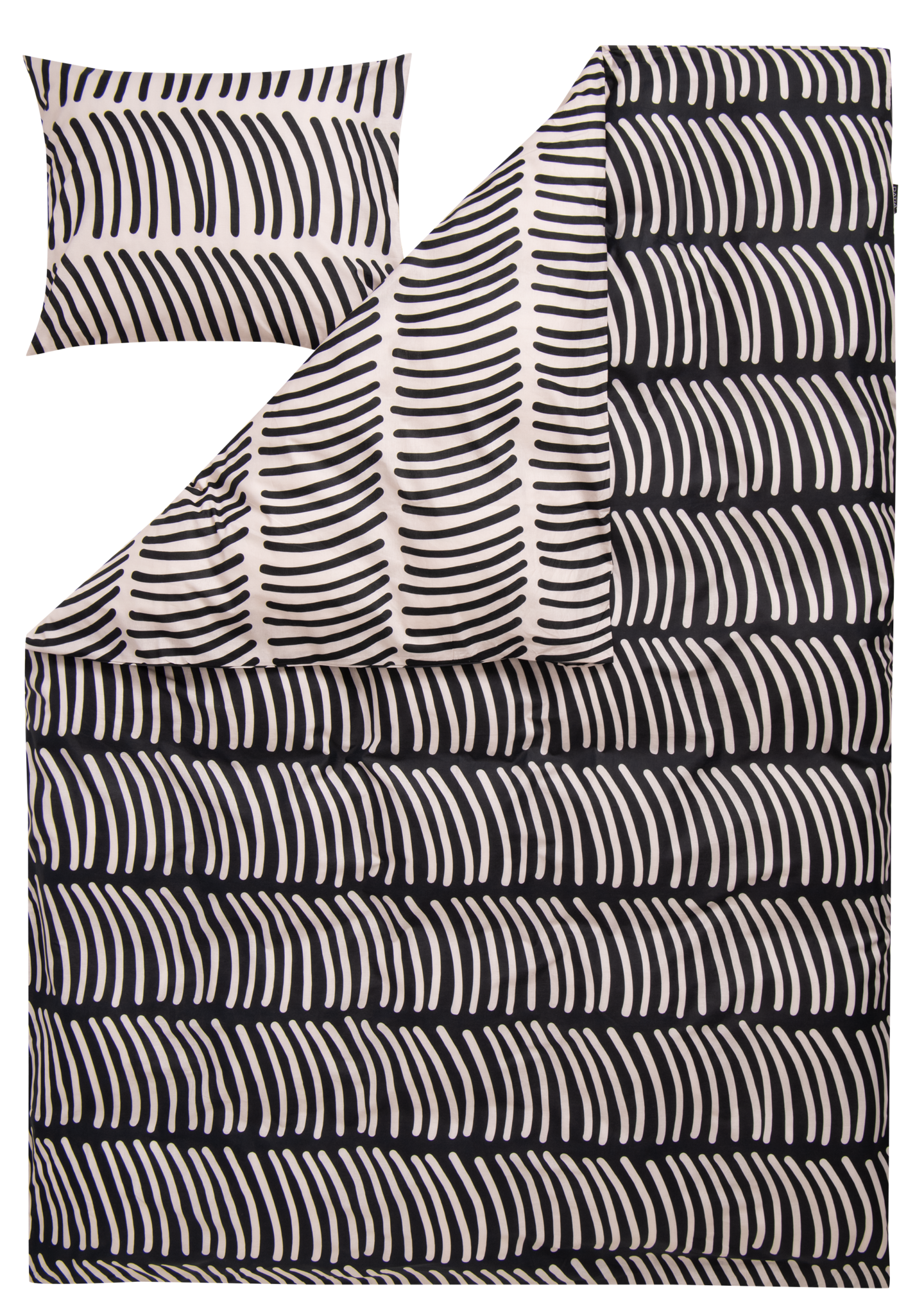 Ratia Olki pussilakanasetti 150x210 cm tummanharmaa