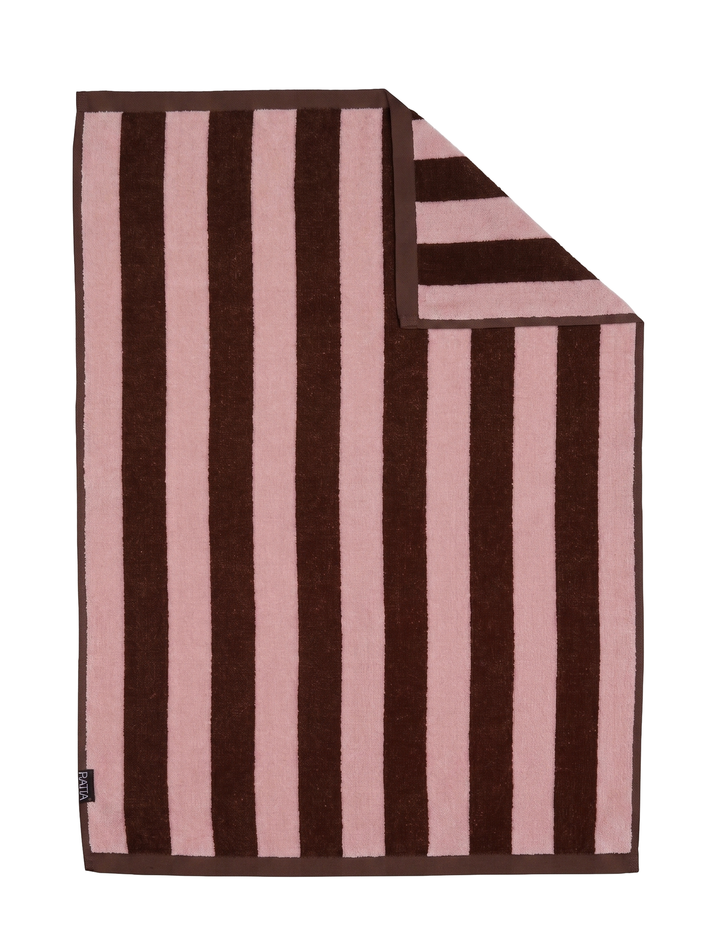 Ratia Raita käsipyyhe 50x70 cm vaaleanvioletti-tummanruskea