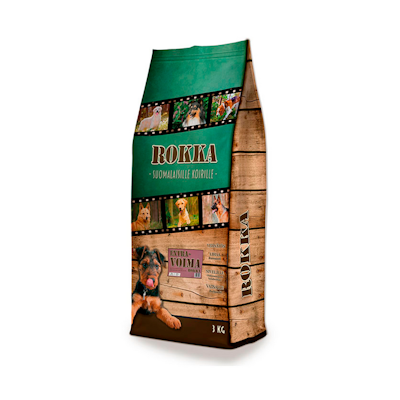 Extravoima Rokka täysravinto aktiivisille koirille 3kg