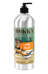 Rokka lohiöljy koirille ja kissoille 950ml