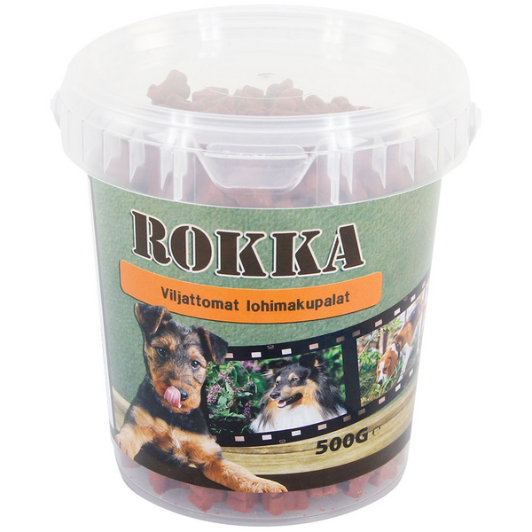 Rokka Viljattomat lohimakupalat koirille 500g