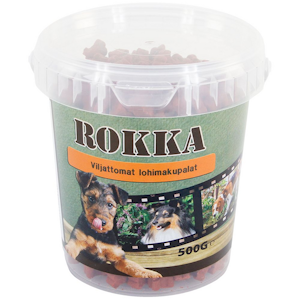 Rokka Viljattomat lohimakupalat koirille 500g