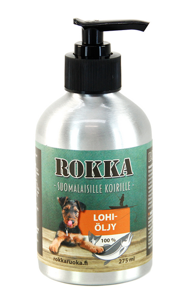 Rokka lohiöljy koirille ja kissoille 275ml