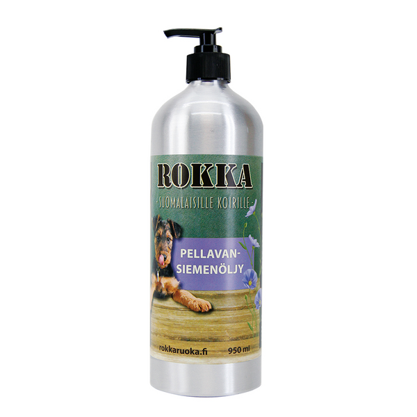 Rokka pellavansiemenöljy koirille 950ml