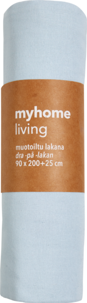 myhome muotoiltu lakana 90x200+25 cm vaaleansininen