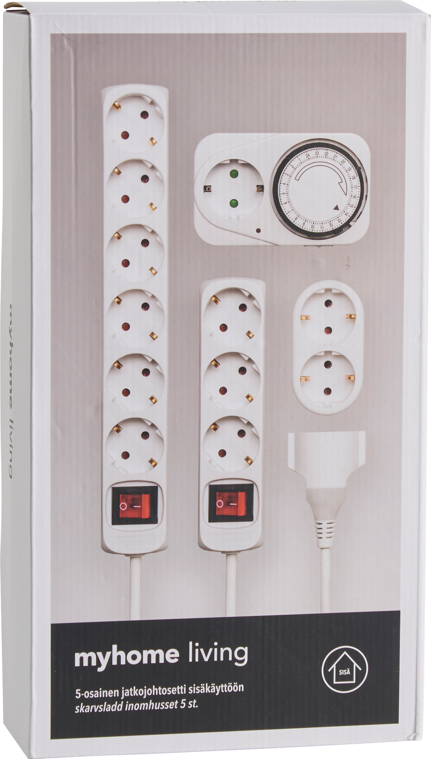 myhome jatkojohtosetti 5-os. IP20