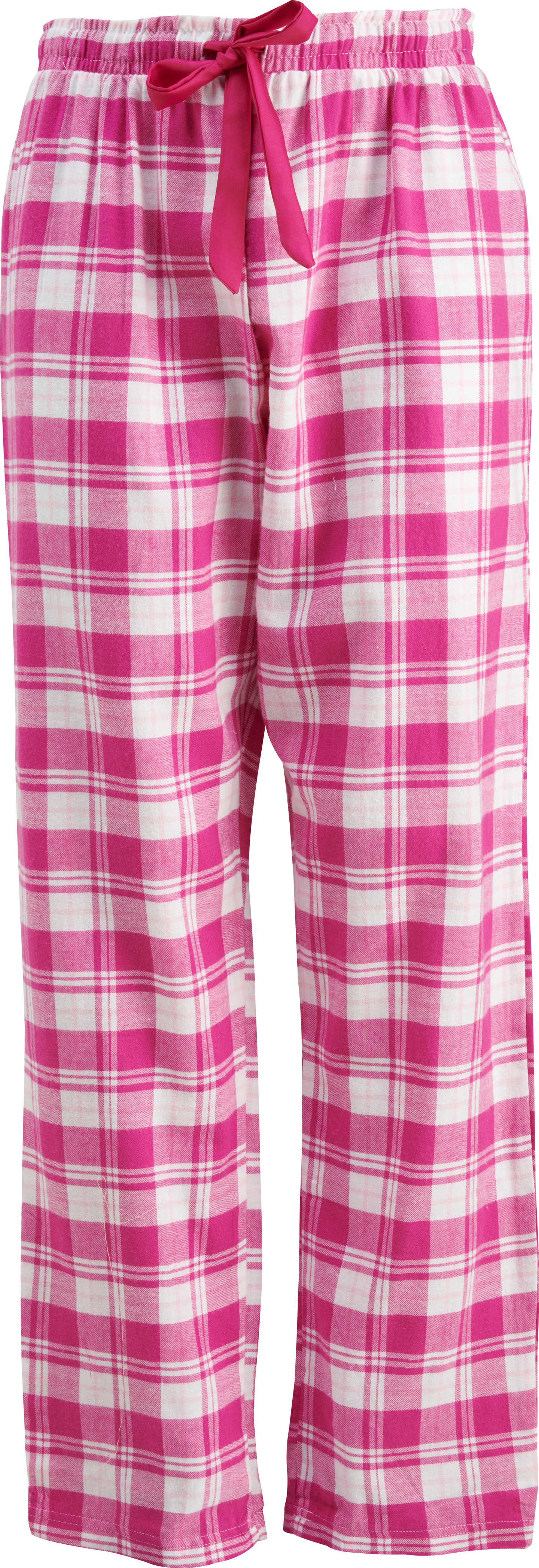 mywear naisten flanellihousut Mari, pink-valkoinen