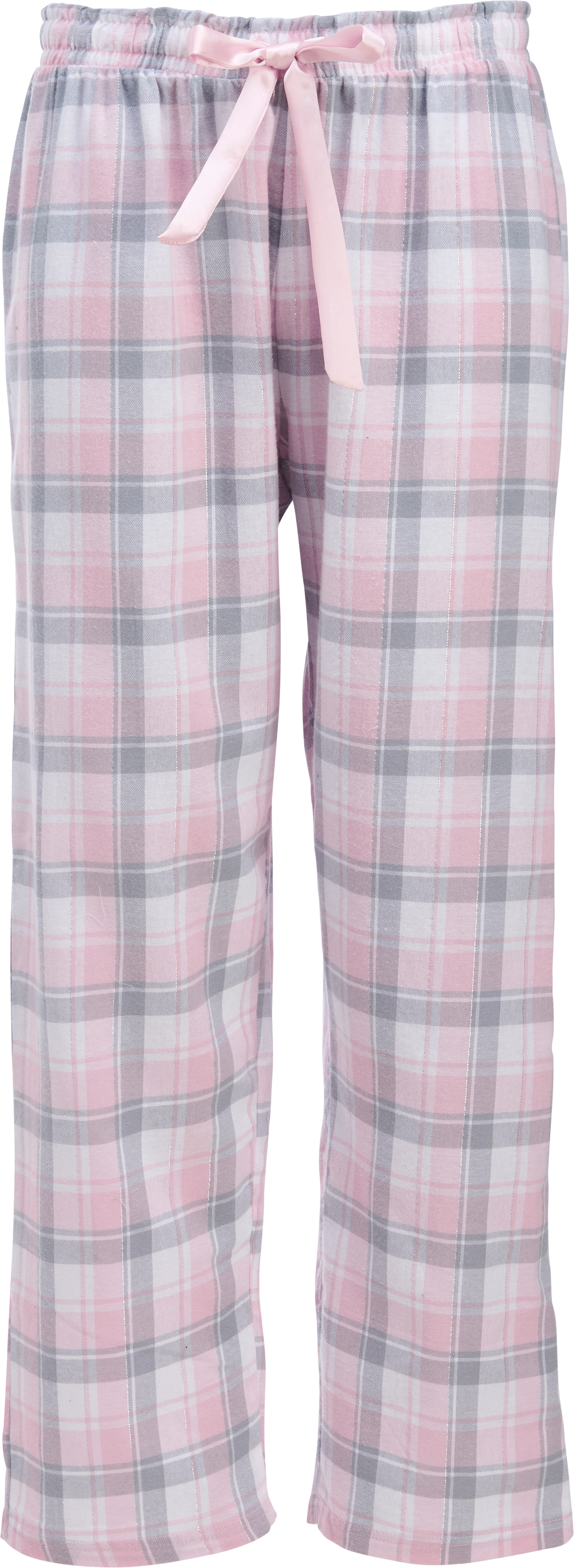 mywear naisten flanellihousut Mari, pink-valk-harmaa