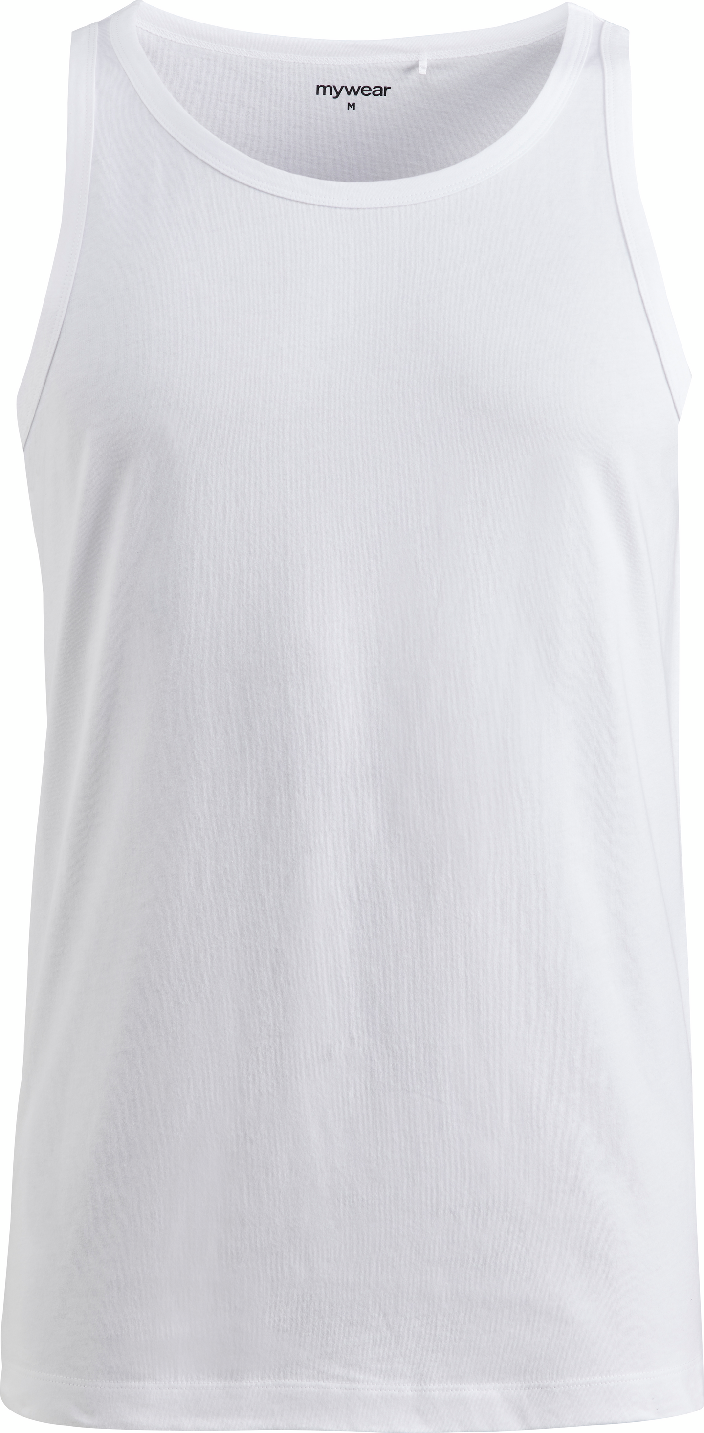 mywear miesten hihaton paita CAL, valkoinen