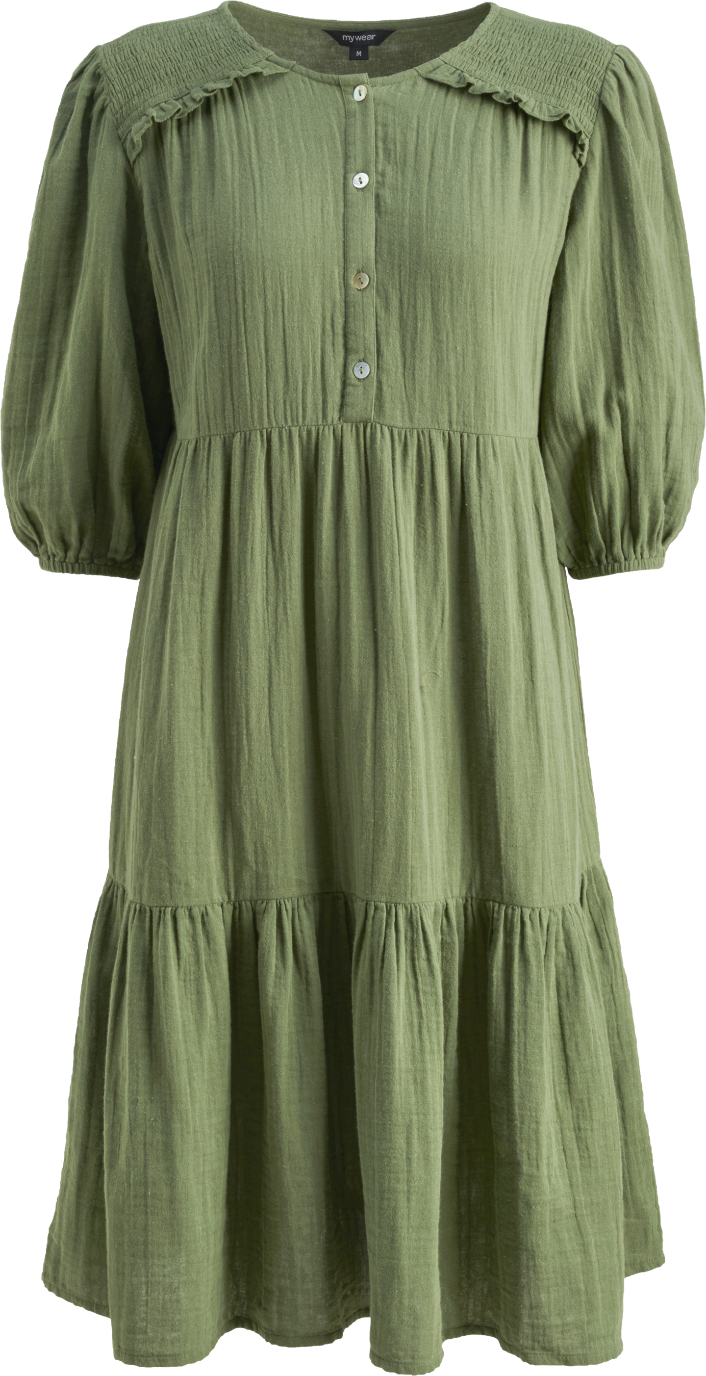 mywear naisten mekko Damia oliivinvihreä