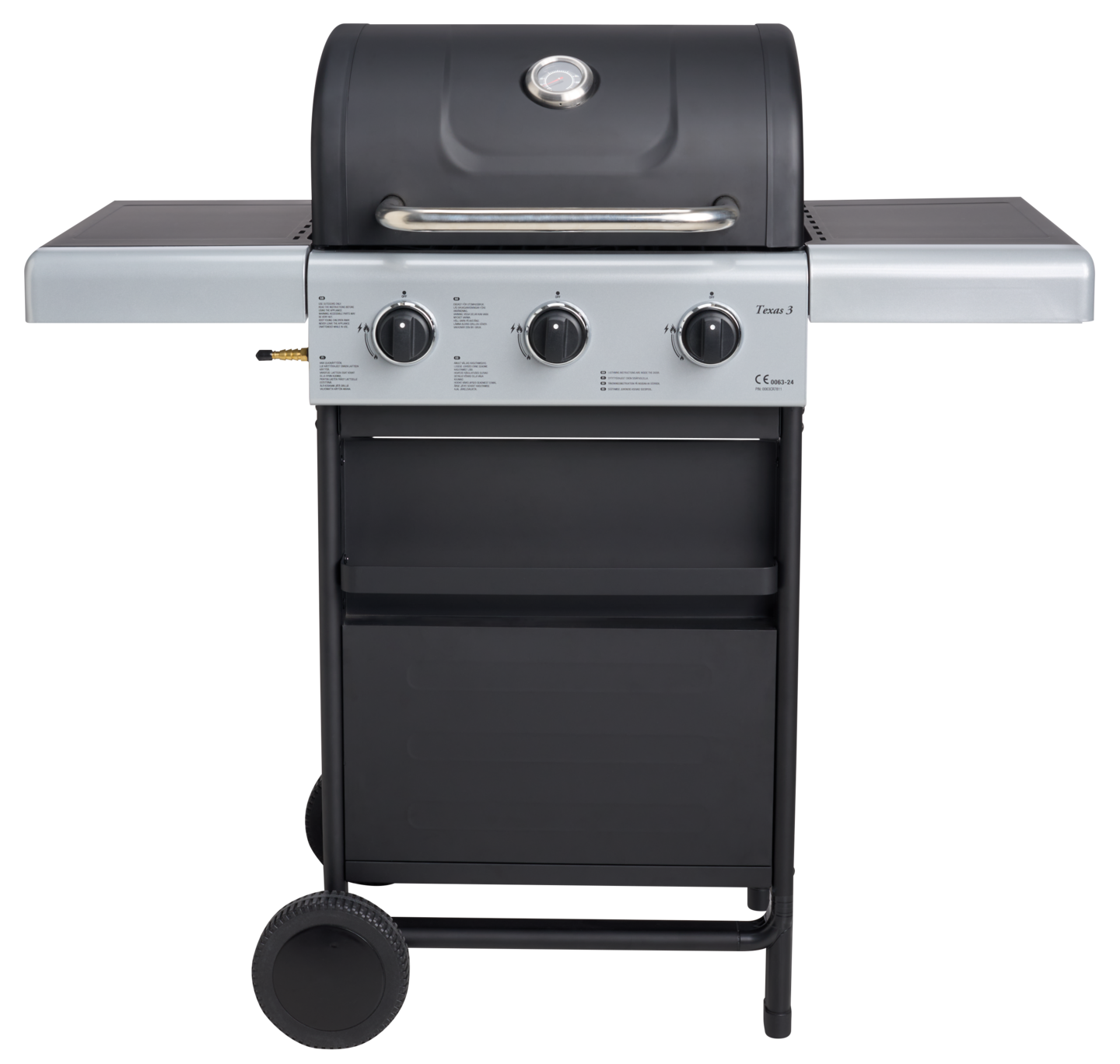 Texas 3 kaasugrilli parilalla