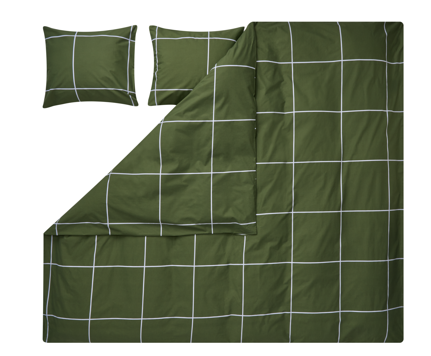 myhome Ruutu parivuoteen pussilakanasetti 240x210 cm metsä