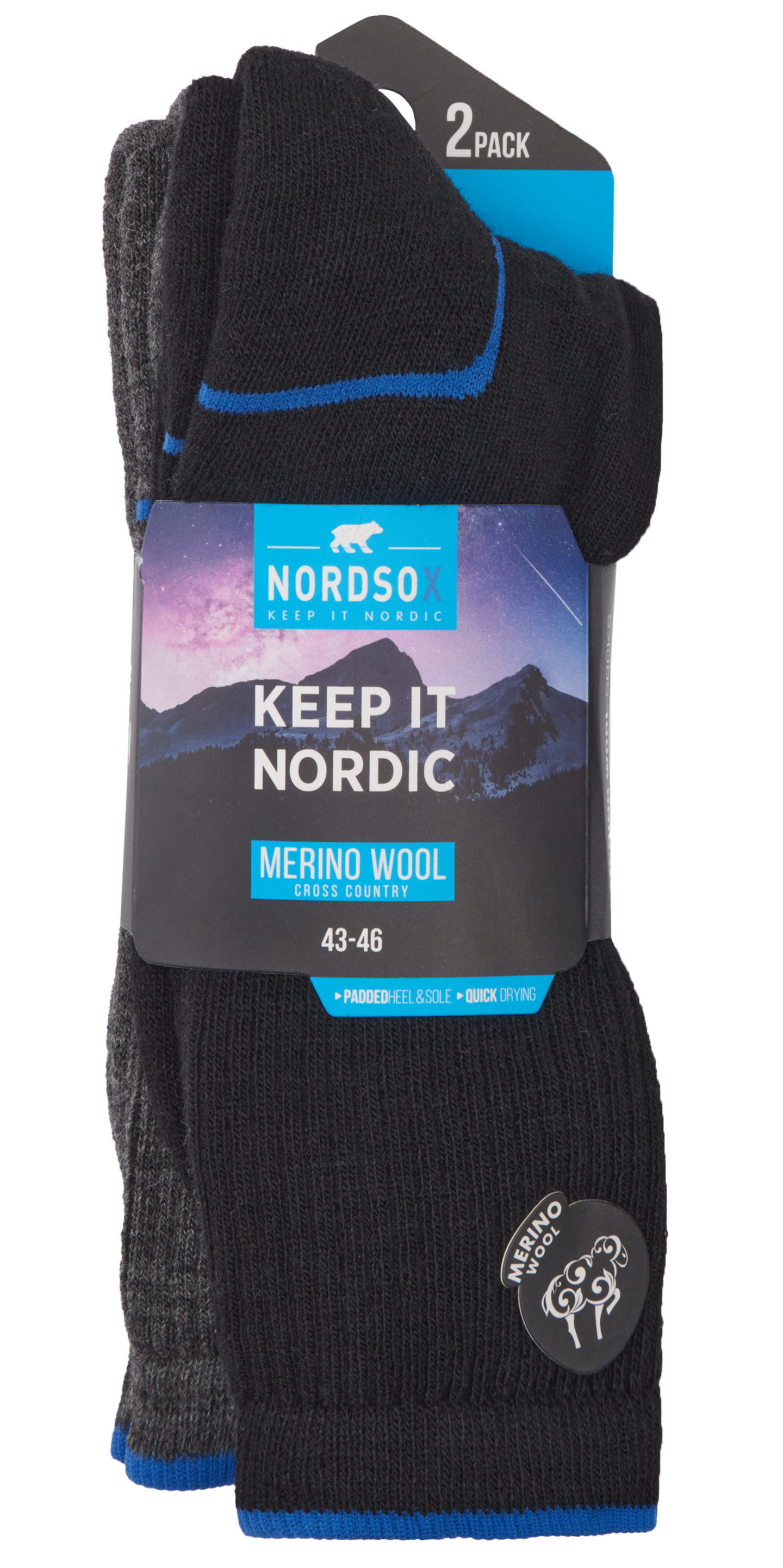 Nordsox M merinosukat pr harmaa harmaa