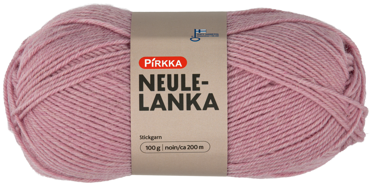 Pirkka neulelanka 100g 5201 v.punainen