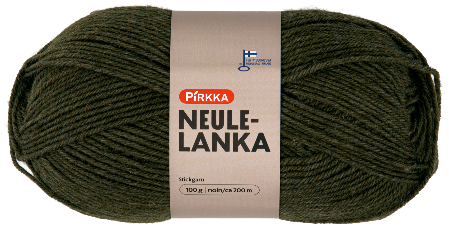 Pirkka neulelanka 100g 3911 tummanvihreä